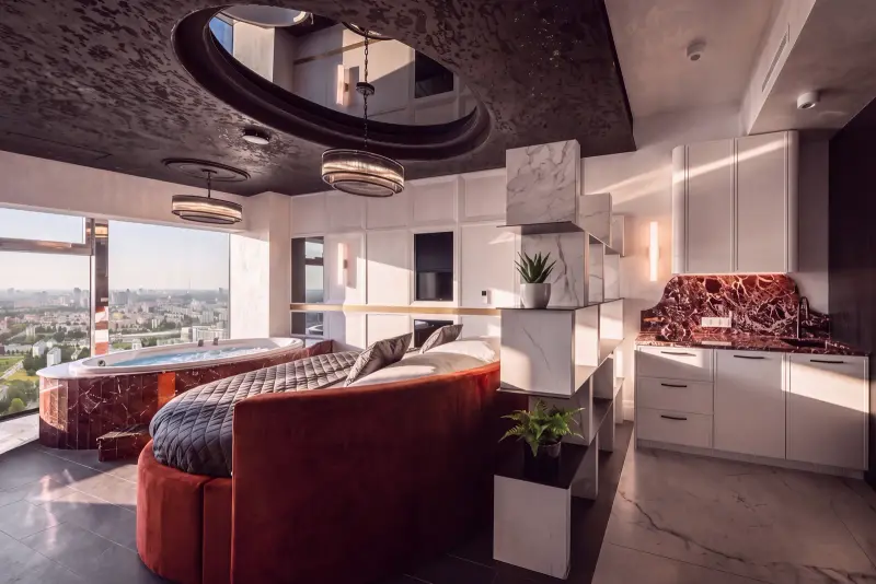 “Paris” apartment with jacuzzi, Sky Tower Wrocław