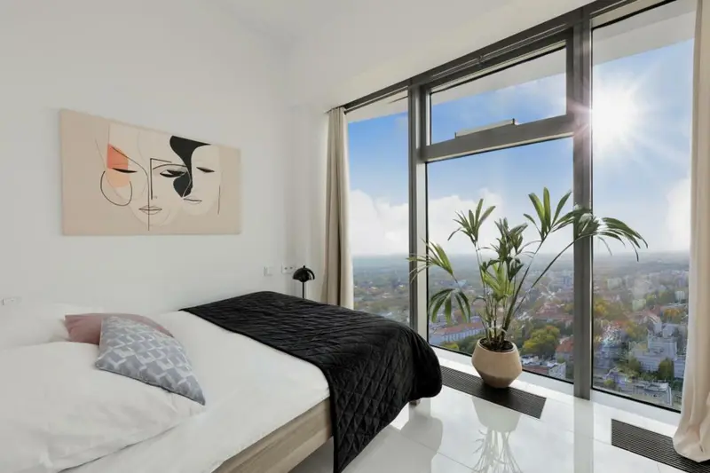Classic apartment with one bedroom, Sky Tower Wrocław